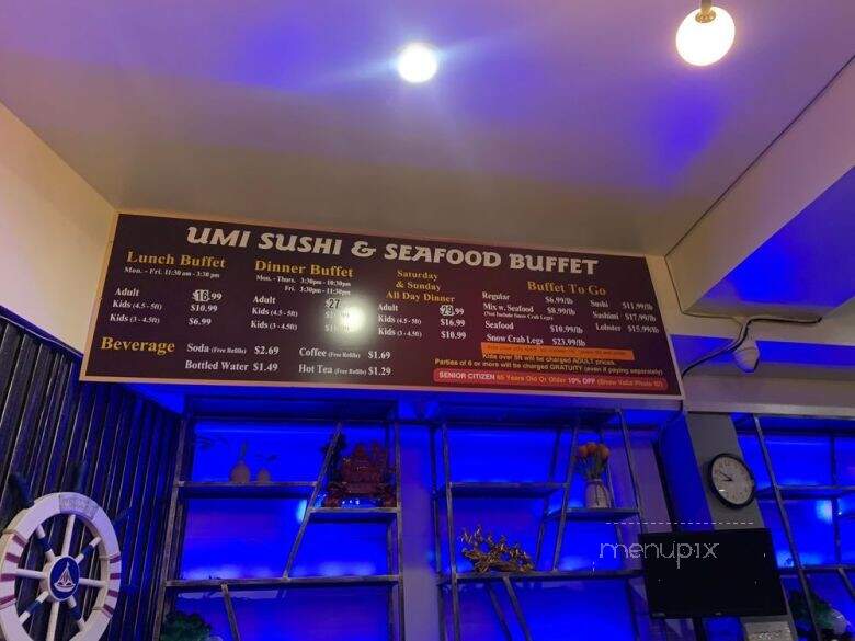 Umi Sushi & Seafood Buffet - Queens Village, NY menu_pic