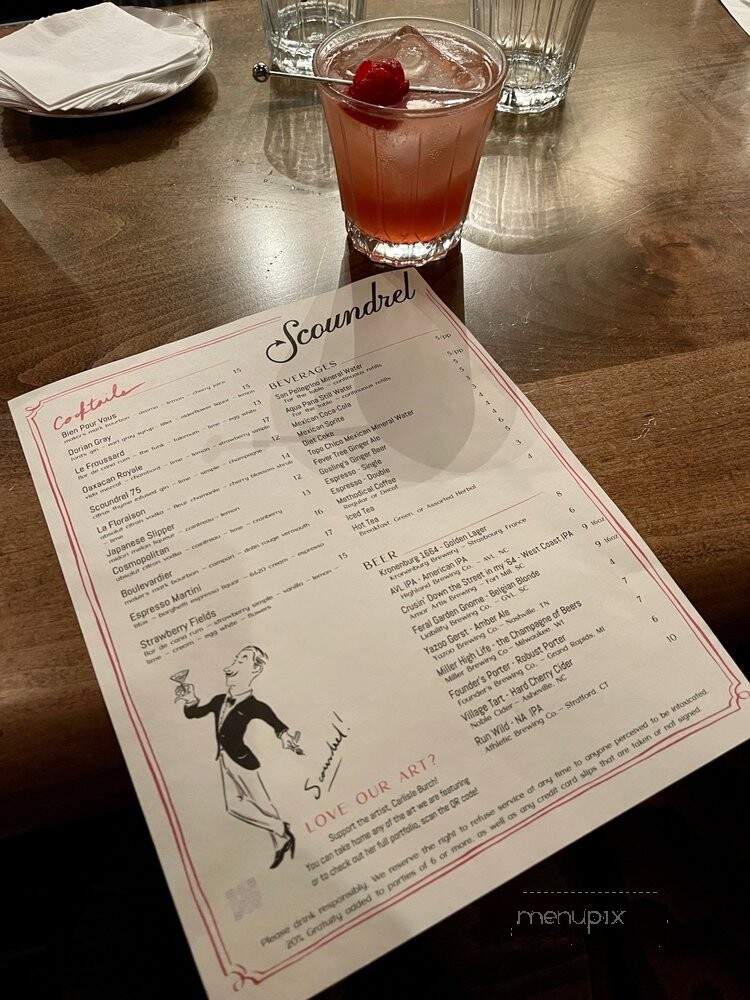 Scoundrel - Greenville, SC menu_pic