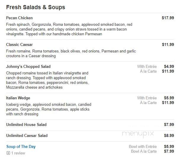 Johnny Carino's Italian - Columbus, IN menu_pic