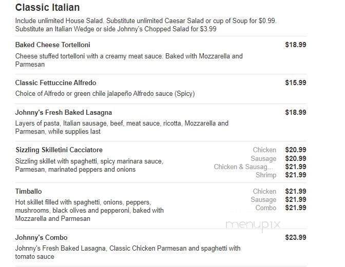 Johnny Carino's Italian - Columbus, IN menu_pic