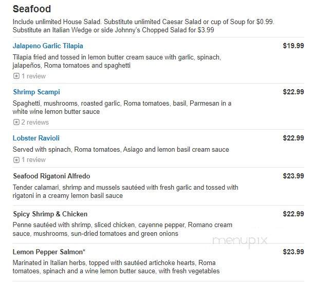 Johnny Carino's Italian - Columbus, IN menu_pic
