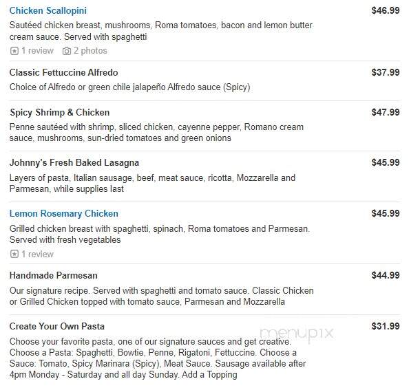 Johnny Carino's Italian - Columbus, IN menu_pic
