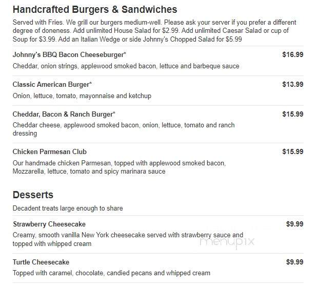 Johnny Carino's Italian - Columbus, IN menu_pic