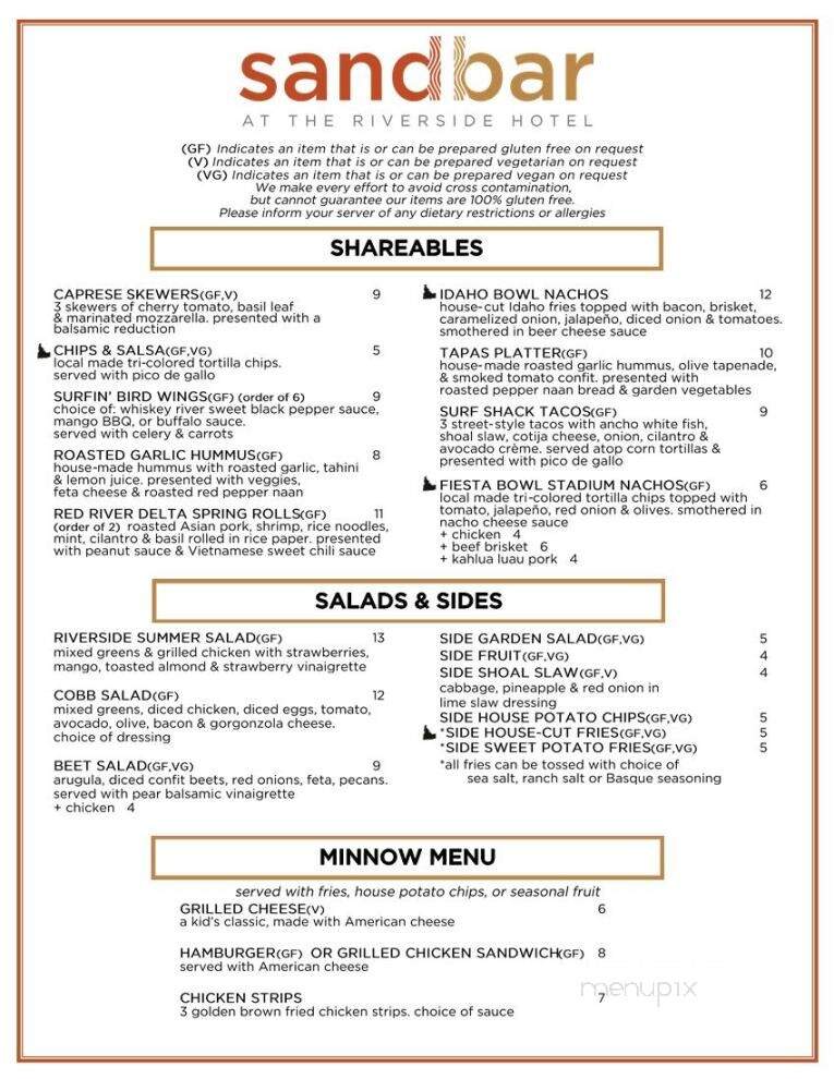 Riverside Grill - Boise, ID menu_pic