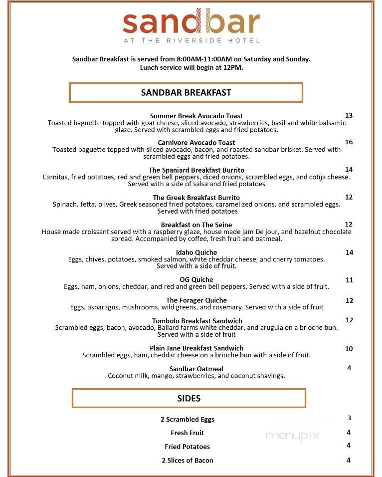 Riverside Grill - Boise, ID menu_pic