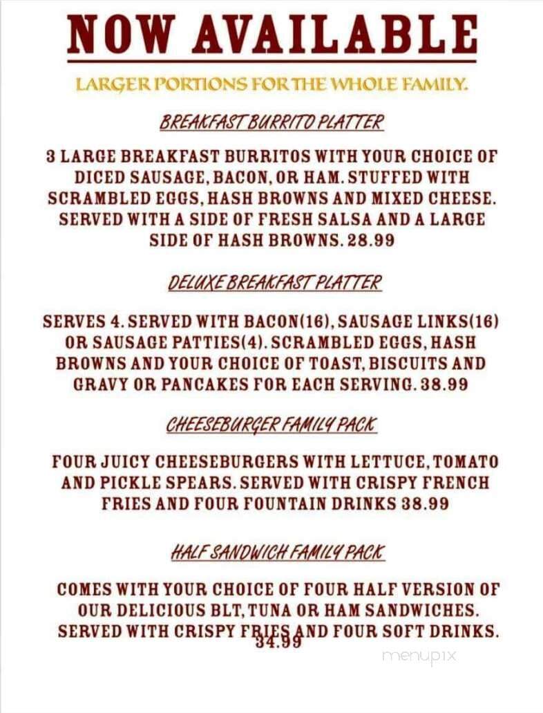 Phebie's Cafe - Lancaster, CA menu_pic