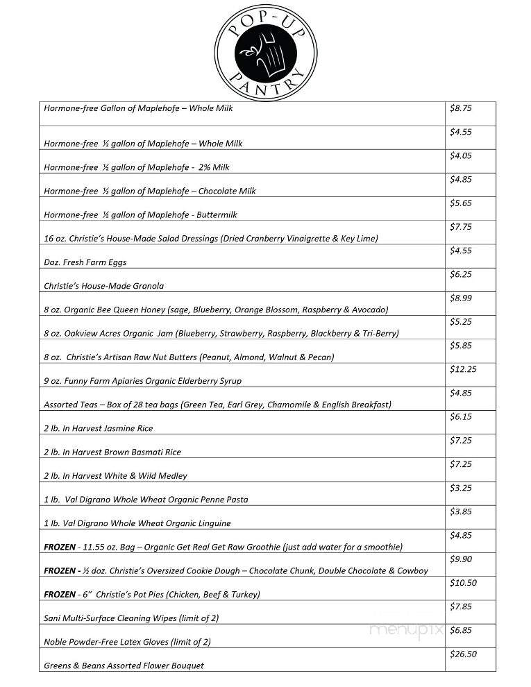 Christie's Artisan Bread and Pastry Shop - Clinton Township, NJ menu_pic