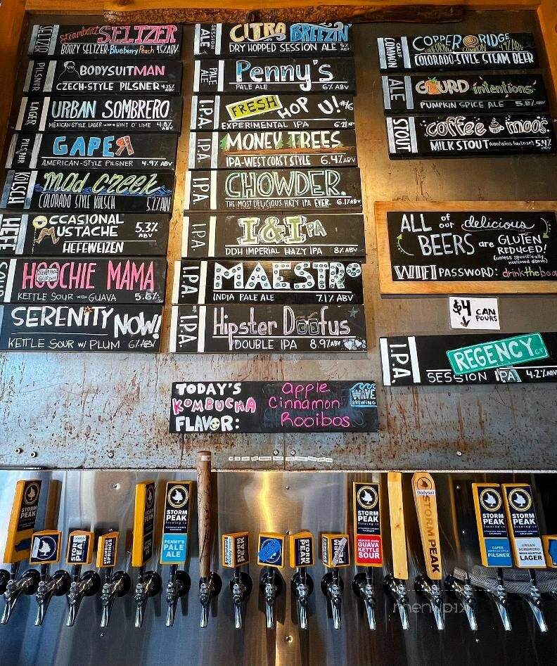 Storm Peak Brewing Company - Steamboat Springs, CO menu_pic