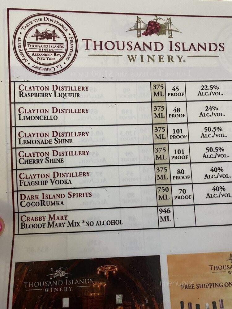 Thousand Islands Winery - Alexandria Bay, NY