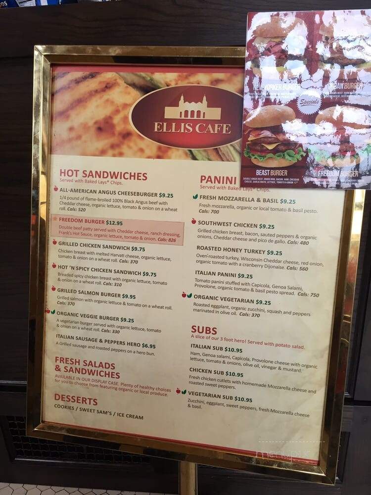 Ellis Cafe - New York, NY menu_pic