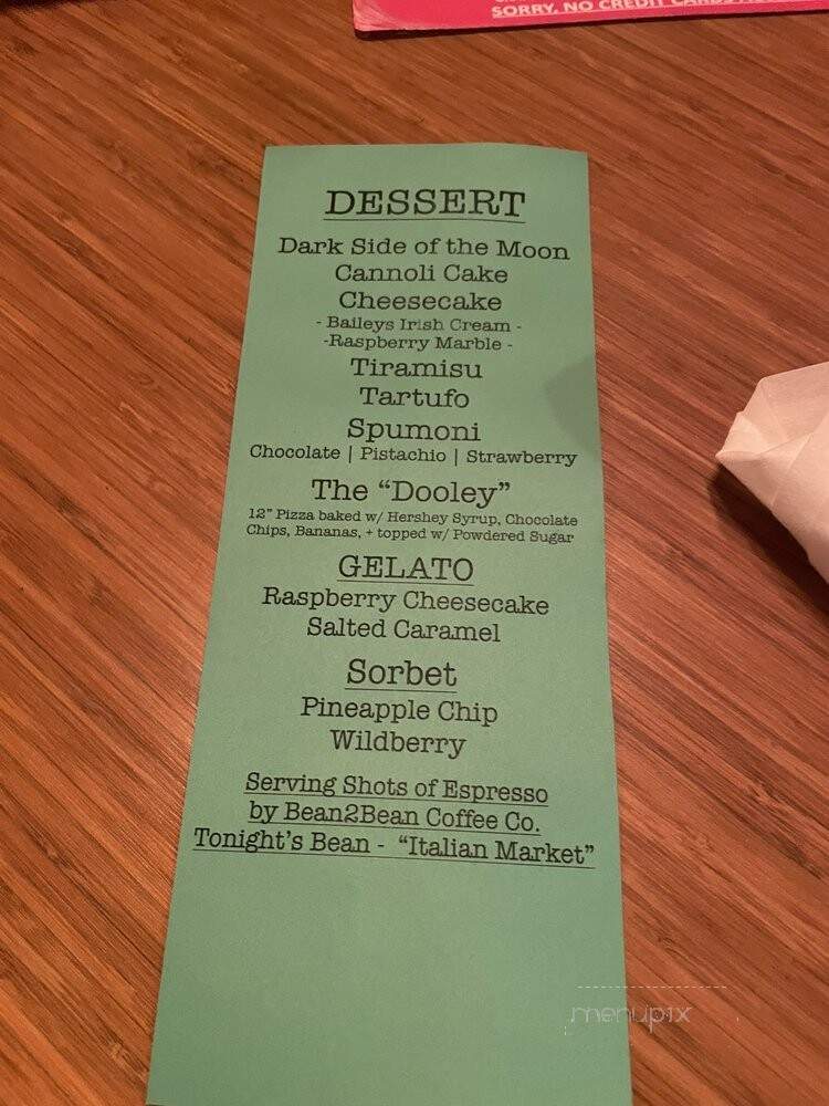 Tacconelli's Pizzeria - Maple Shade, NJ menu_pic