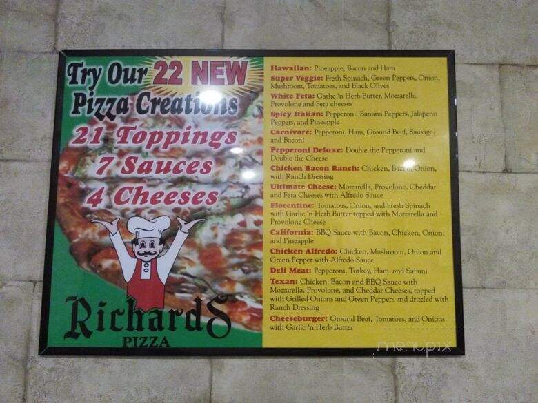 Richards Pizza - Fairfield, OH menu_pic