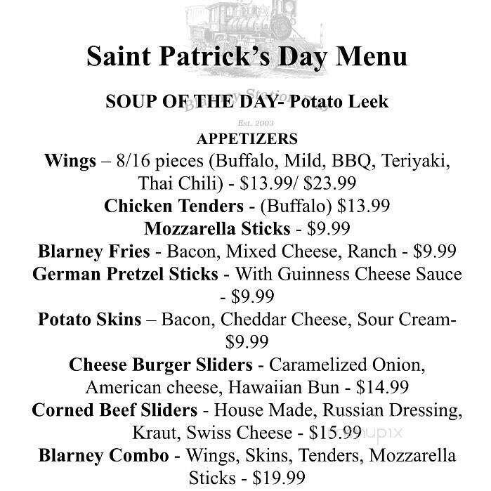The Blarney Station - East Rutherford, NJ menu_pic