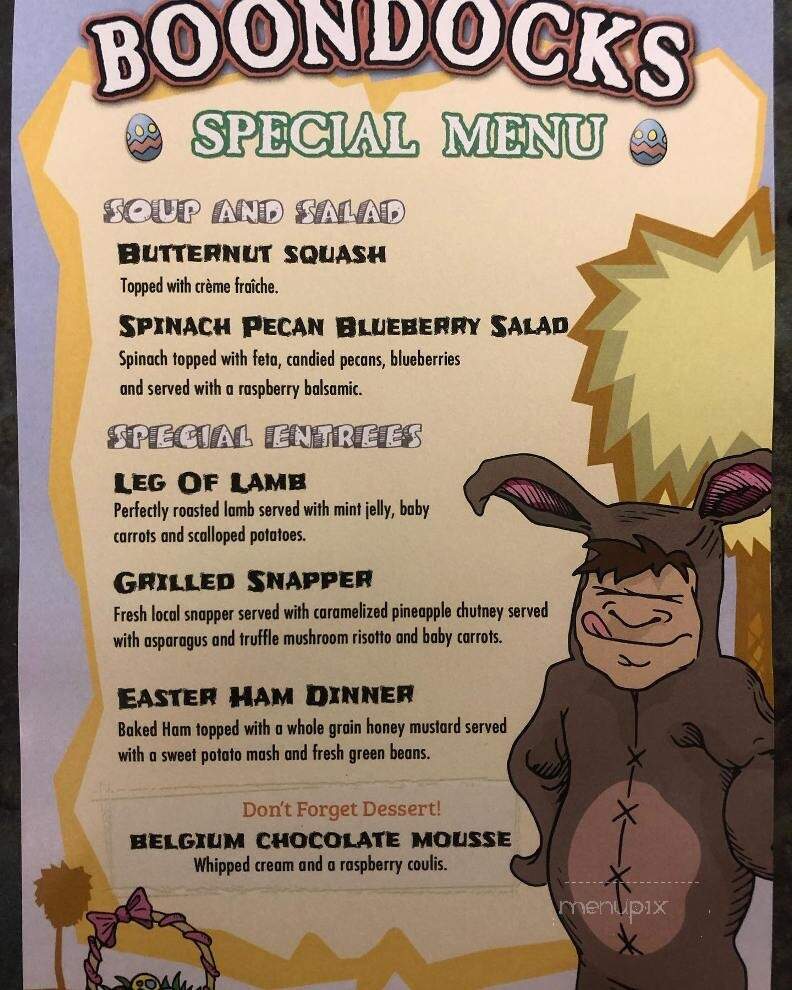 Boondocks Mini Golf - Summerland Key, FL menu_pic