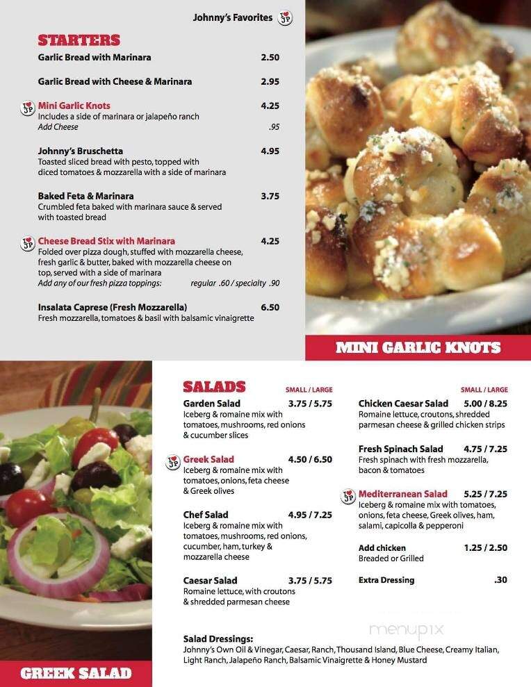 Johnny's New York Style Pizza - West Point, GA menu_pic