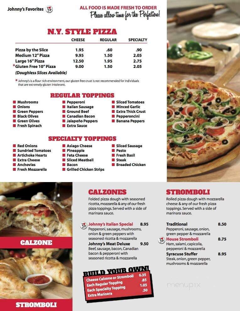 Johnny's New York Style Pizza - West Point, GA menu_pic