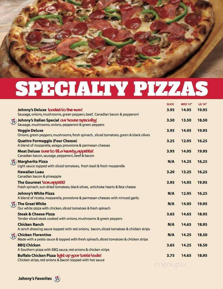 Johnny's New York Style Pizza - West Point, GA menu_pic