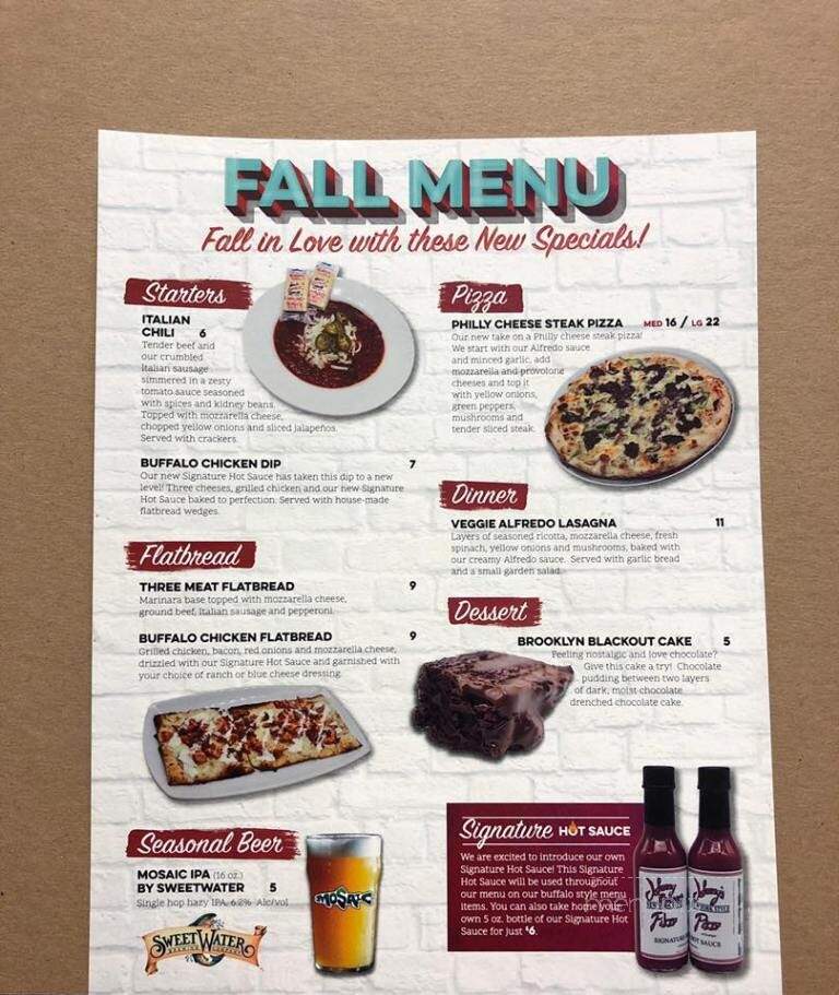Johnny's New York Style Pizza - West Point, GA menu_pic