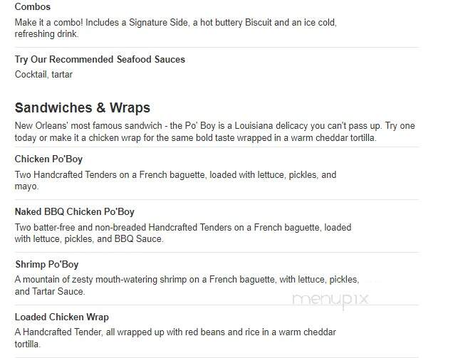 Popeyes of Jasper - Jasper, AL menu_pic