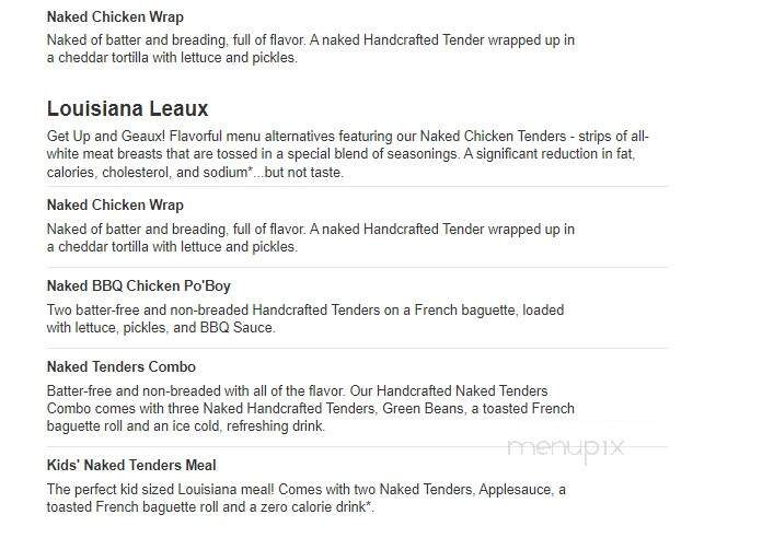 Popeyes of Jasper - Jasper, AL menu_pic