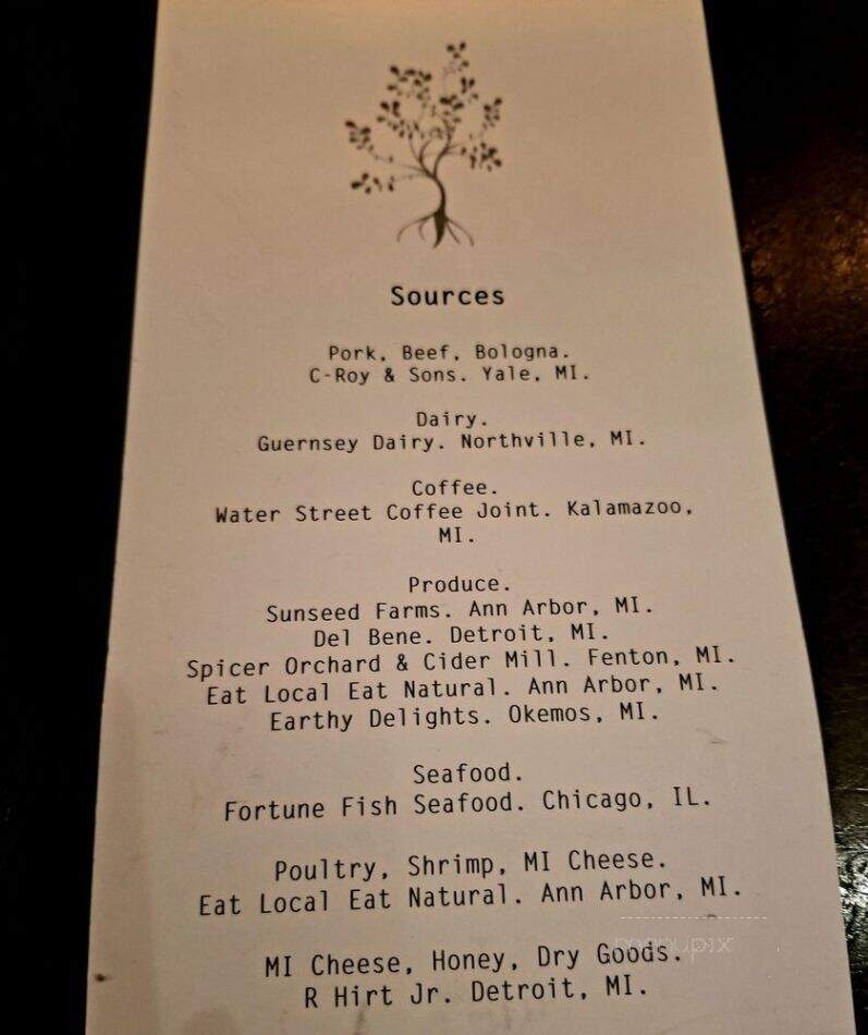 The Root Restaurant Bar - White Lake, MI menu_pic