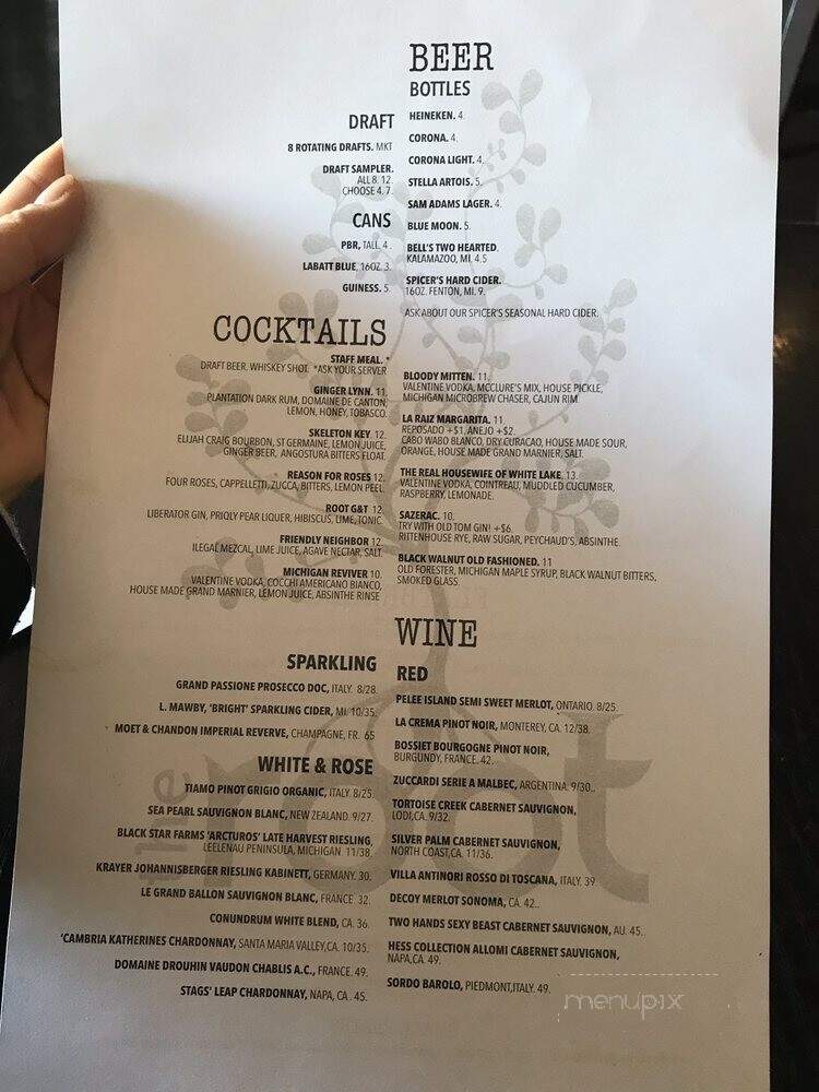 The Root Restaurant Bar - White Lake, MI menu_pic