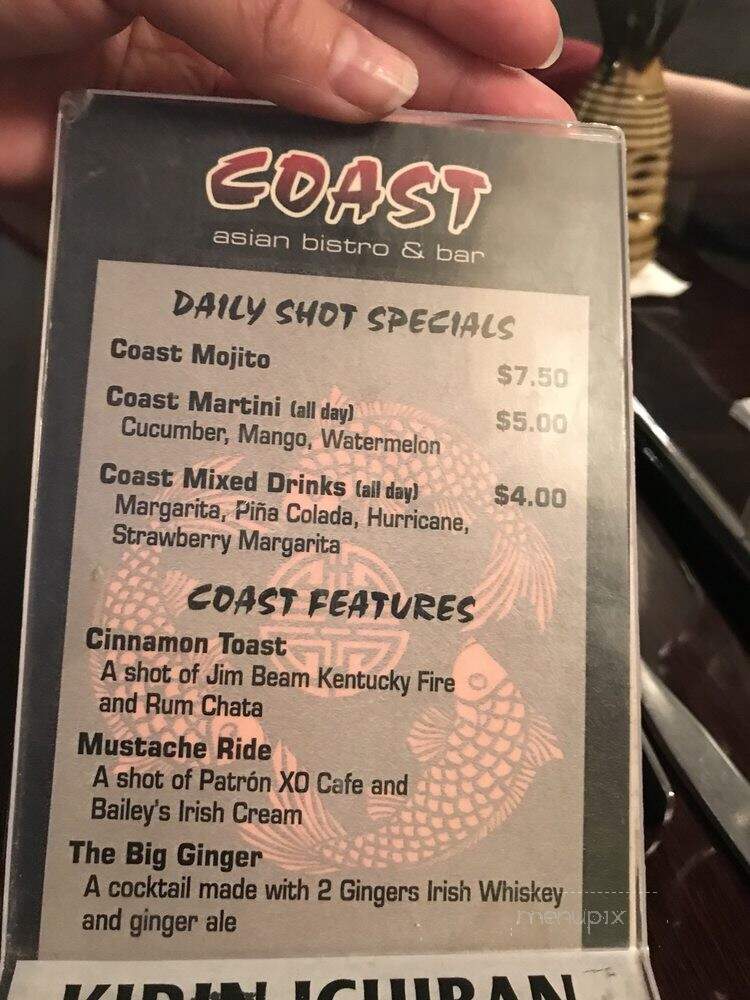 Coast - McAllen, TX menu_pic