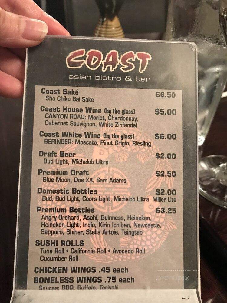 Coast - McAllen, TX menu_pic