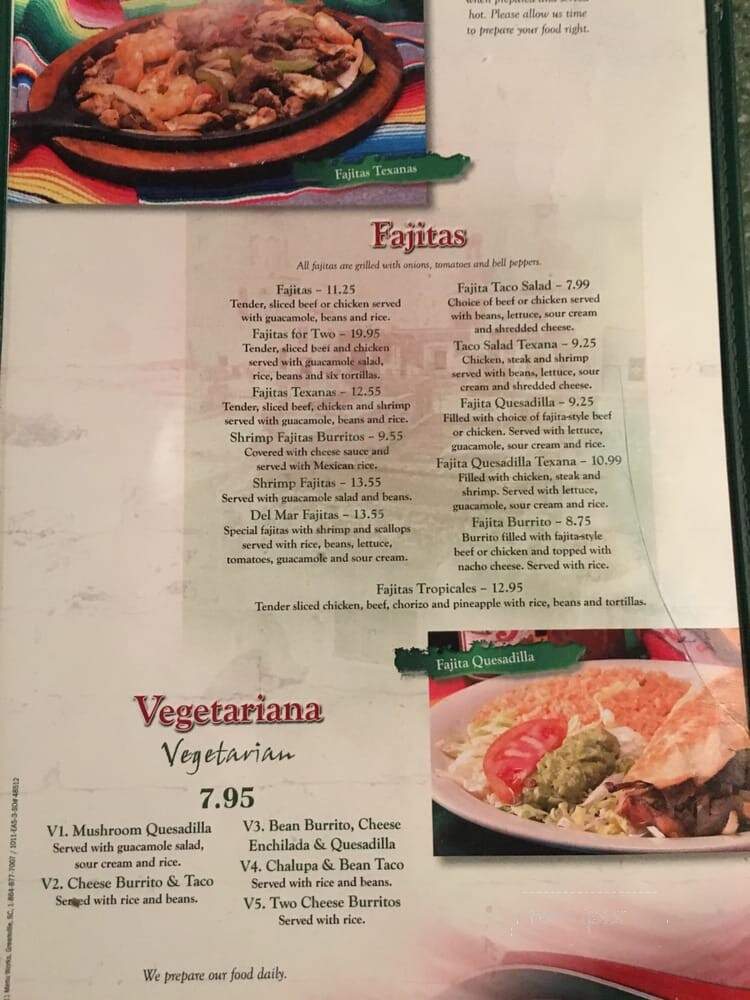 El Sombrero - Greencastle, PA menu_pic