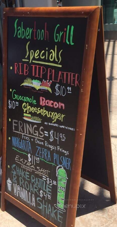 Sabertooth Grill at the San Diego Zoo - San Diego, CA menu_pic