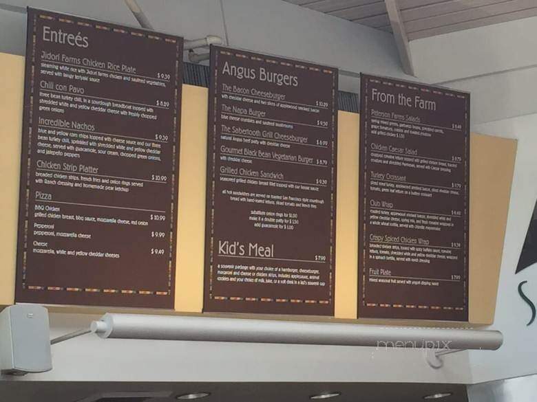Sabertooth Grill at the San Diego Zoo - San Diego, CA menu_pic