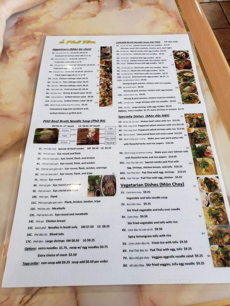 Pho Ton - Vancouver, WA menu_pic