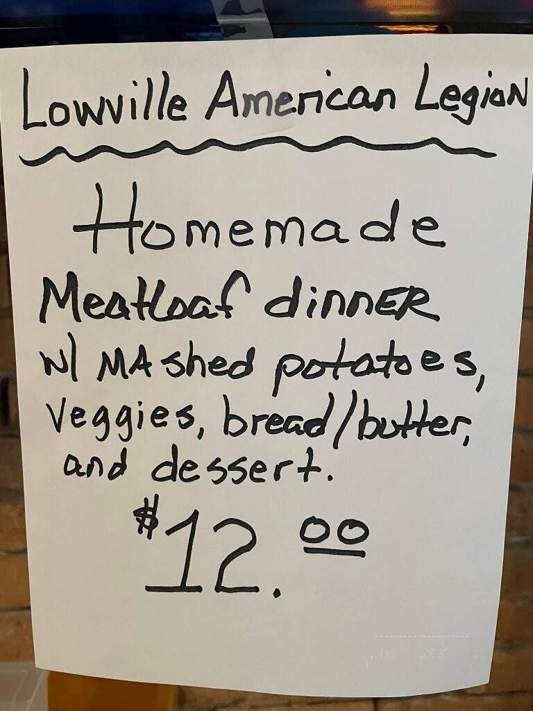 American Legion - Lowville, NY menu_pic
