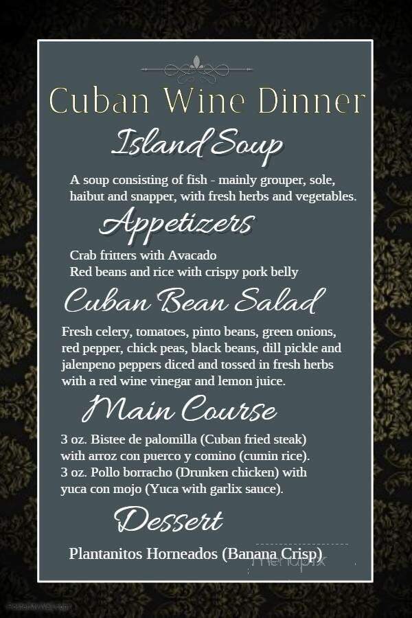 Inn At Kelly's Ford - Remington, VA menu_pic