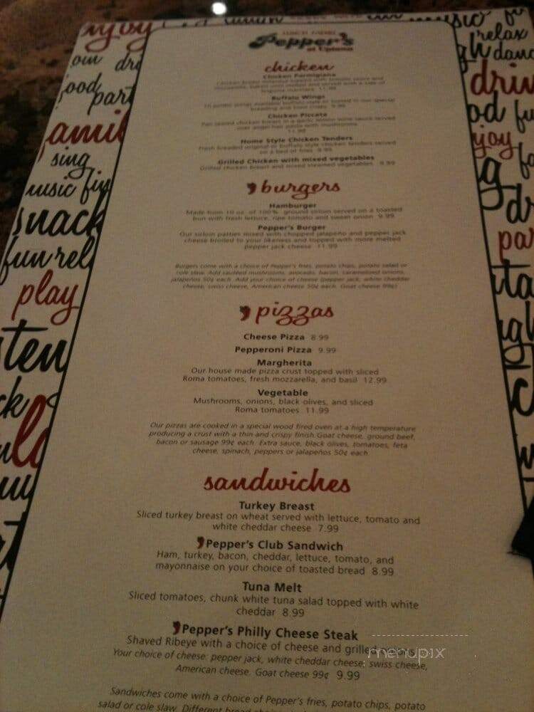 Peppers At Uptown - McAllen, TX menu_pic