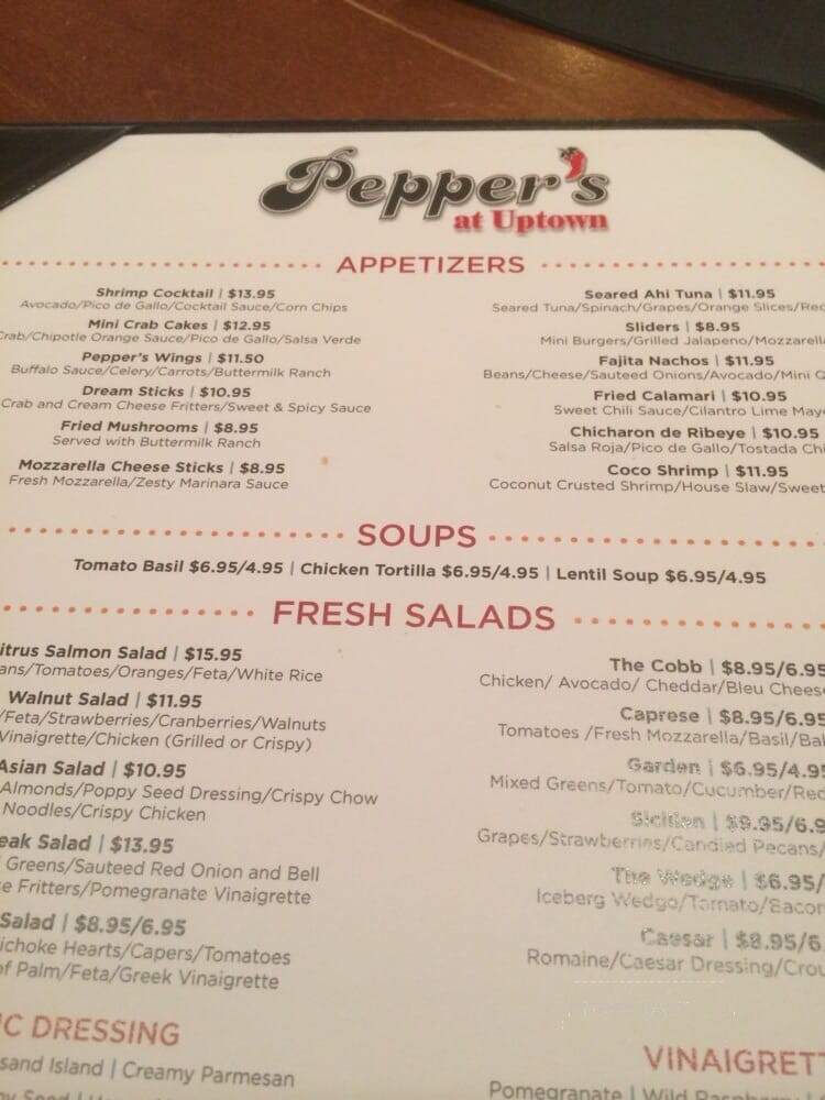 Peppers At Uptown - McAllen, TX menu_pic