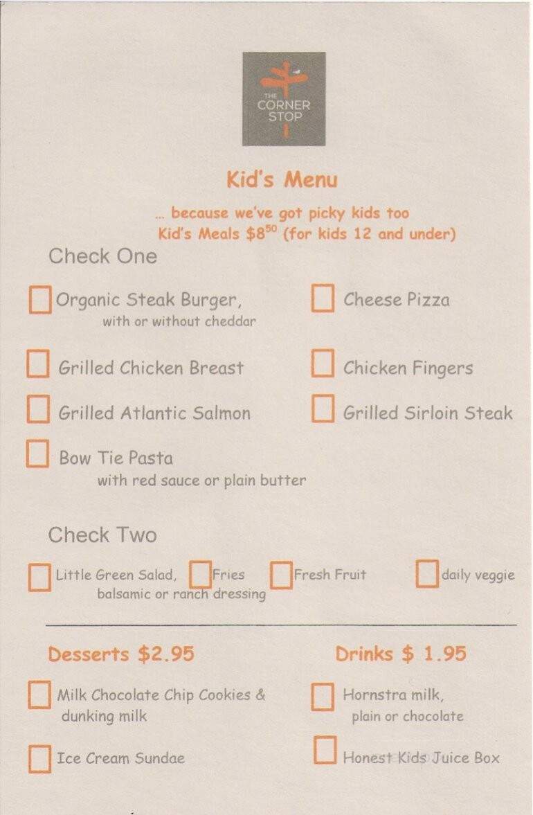 The Corner Stop - Cohasset, MA menu_pic
