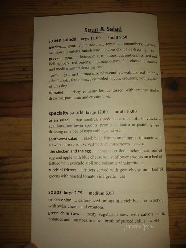 The Farm Bistro - Cortez, CO menu_pic