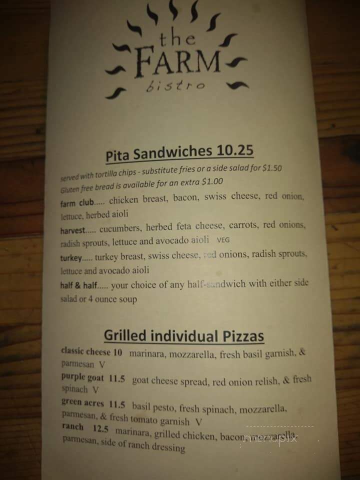 The Farm Bistro - Cortez, CO menu_pic