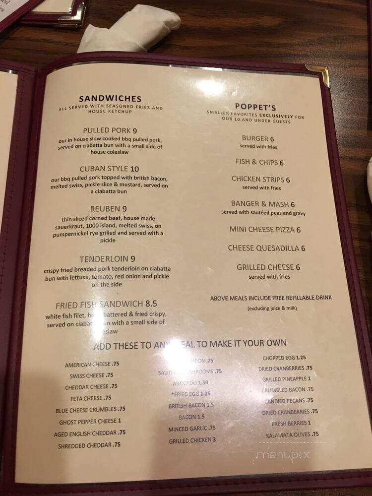 White Horse Pub - Kansas City, MO menu_pic