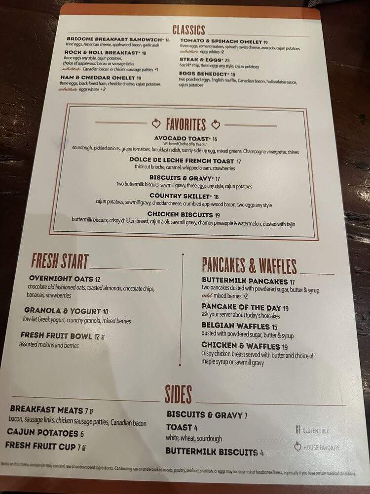 Crossroads at House of Blues - Las Vegas, NV menu_pic