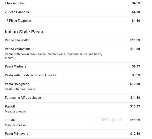 Ferati's Pizza - Butler, NJ menu_pic