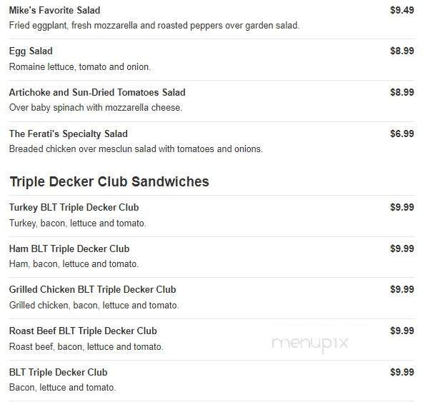 Ferati's Pizza - Butler, NJ menu_pic