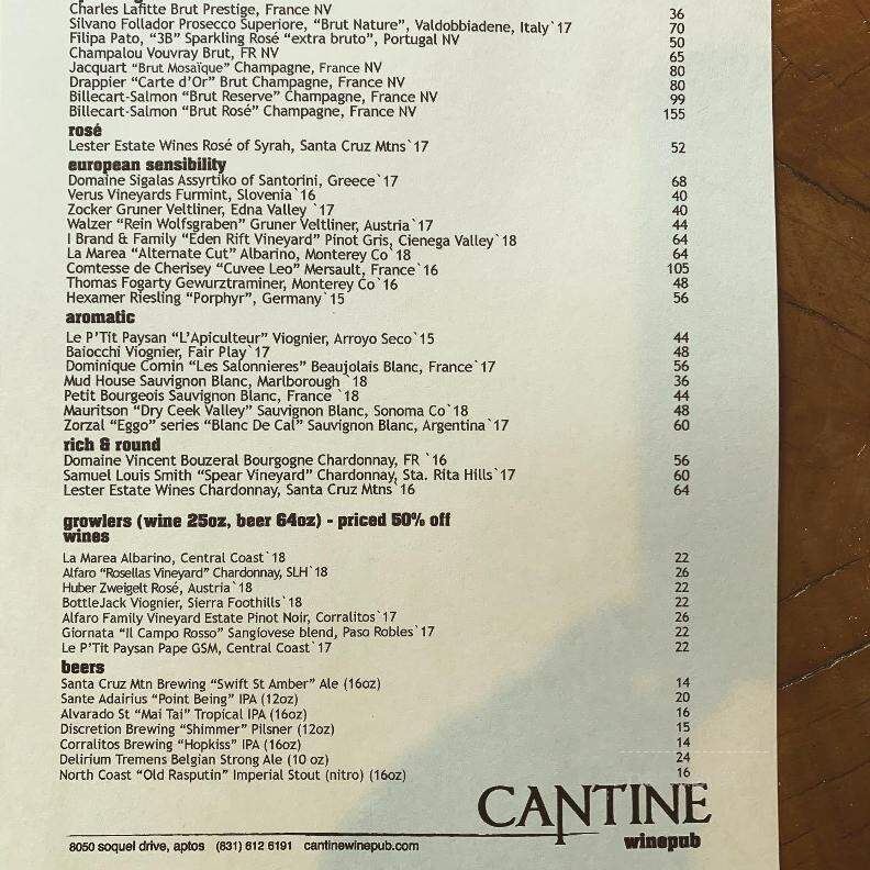 Cantine Winepub - Aptos, CA