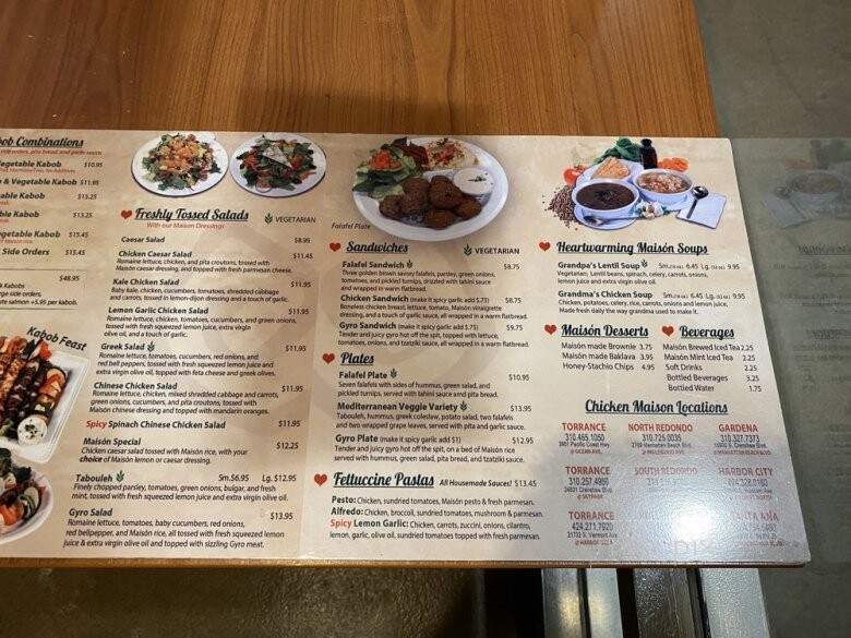 Chicken Maison - Rolling Hills Estates, CA menu_pic