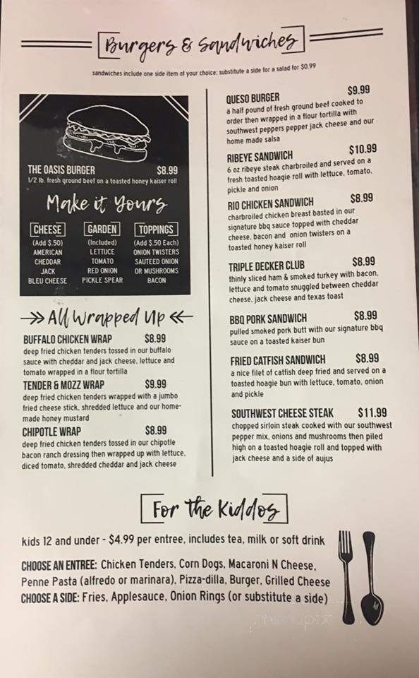 Oasis - Franklin, KY menu_pic