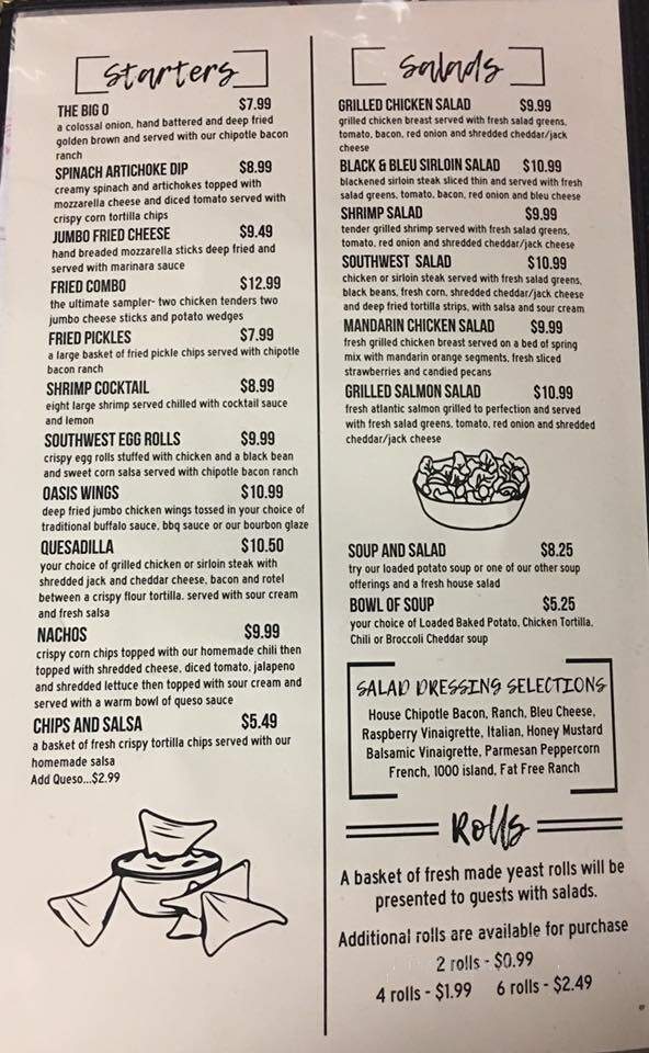 Oasis - Franklin, KY menu_pic