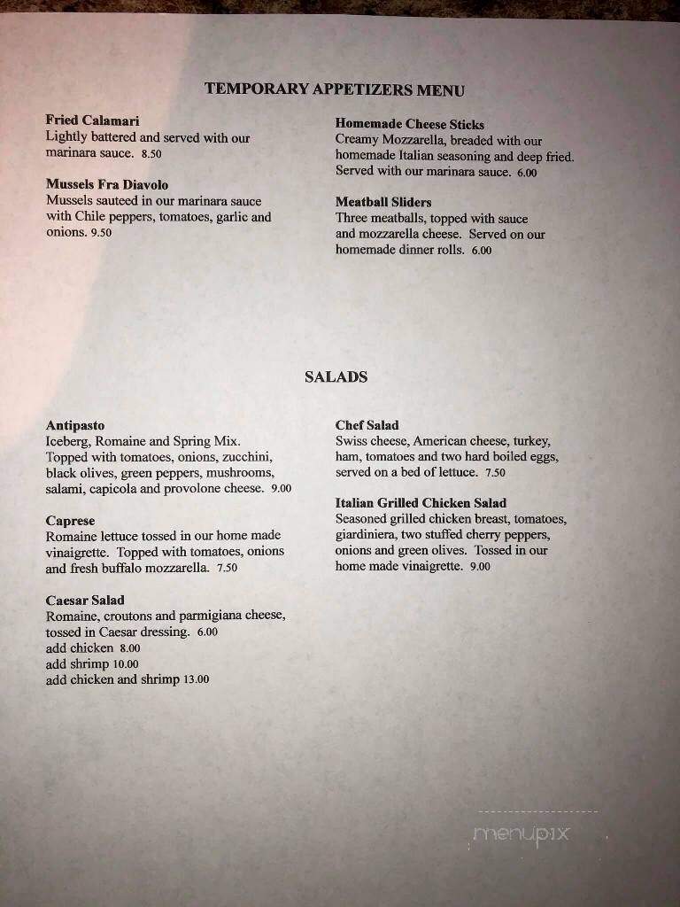 Two Guys From Italy Incorporated - Homosassa, FL menu_pic