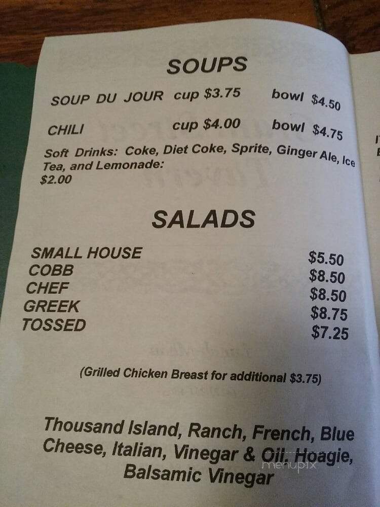 Grant Street Tavern - Pittsburgh, PA menu_pic