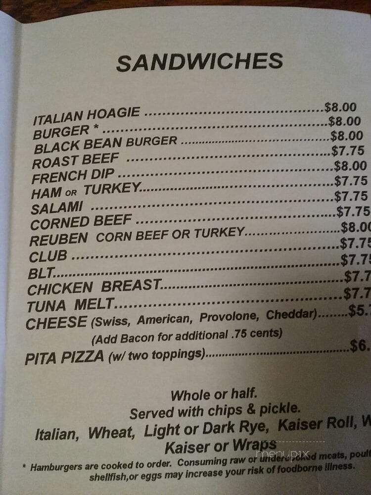 Grant Street Tavern - Pittsburgh, PA menu_pic
